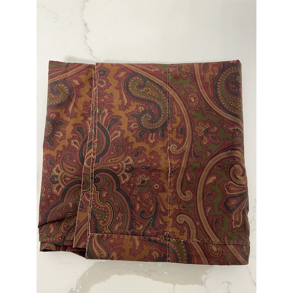 Ralph Lauren pillowcase Briana Paisley Standard 50% Supima Brown Vtg 1 Case